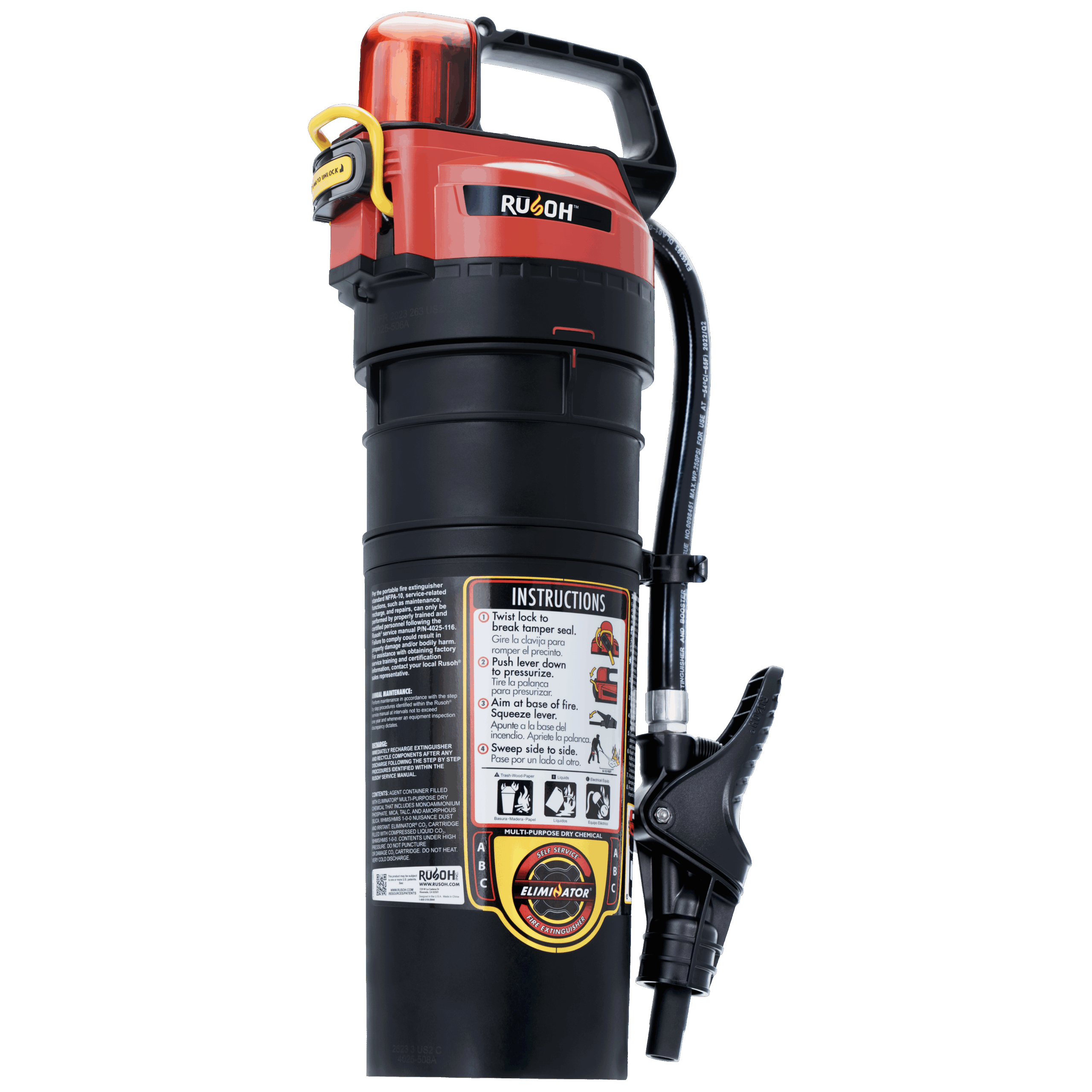 RUSOH® ELIMINATOR® 10LB ABC FIRE EXTINGUISHER